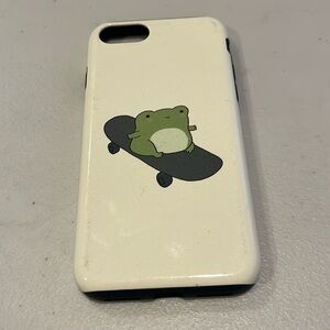 iPhone Case - for iphone SE (2020), 7 and 8. Cute frog and skateboard design.